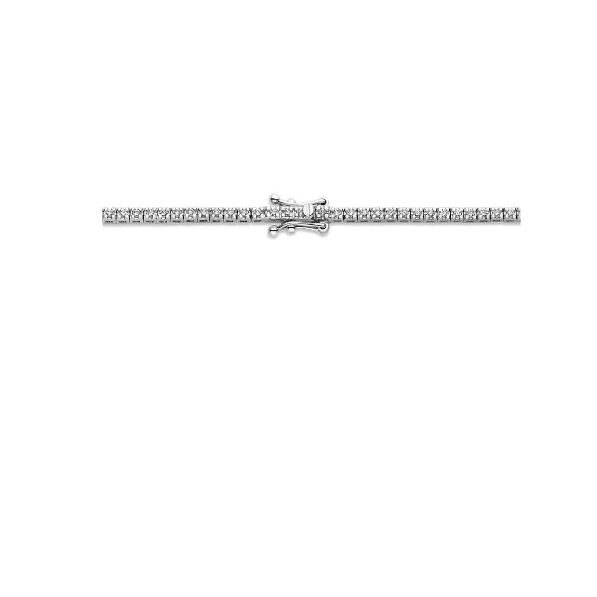 collar de tenis de oro blanco con diamantes – 2.00 ct