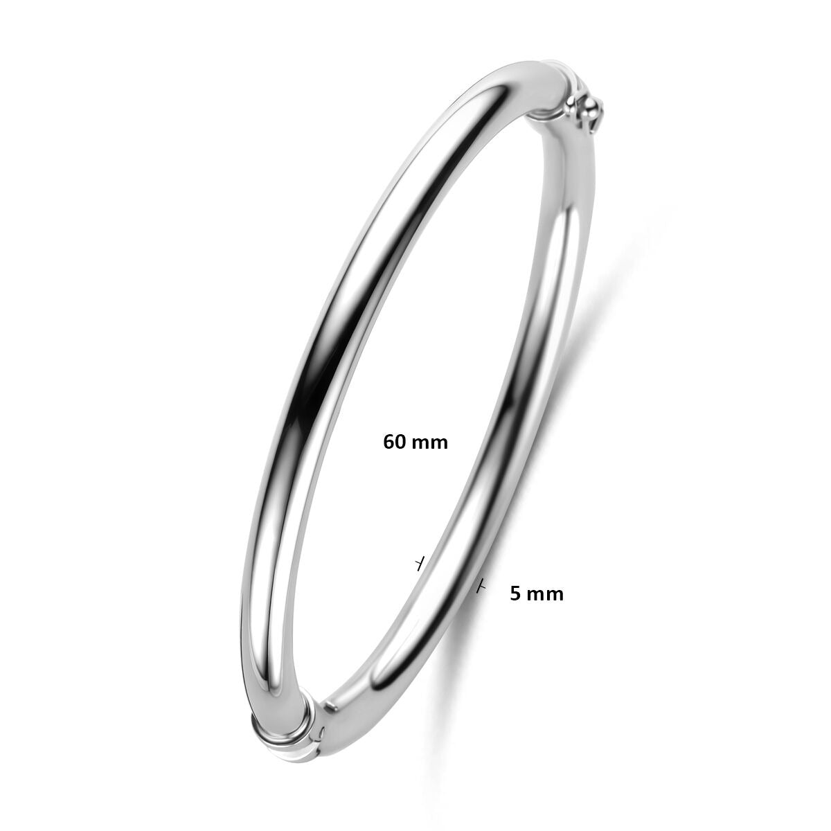 Pulsera de mujer de plata rodiada