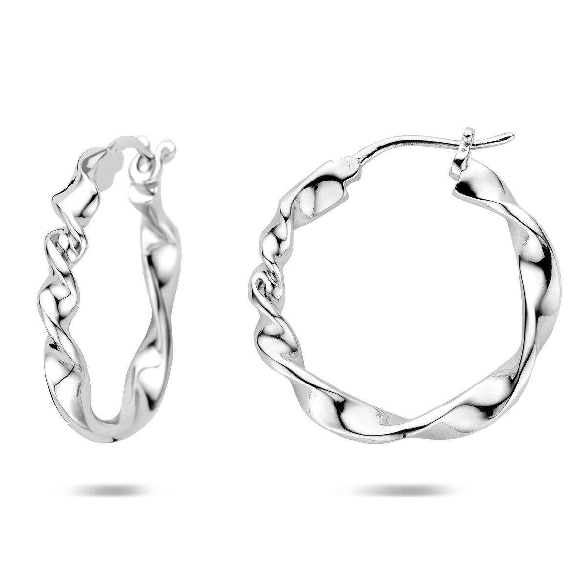 Aros de plata de mujer – rodiados 30 mm