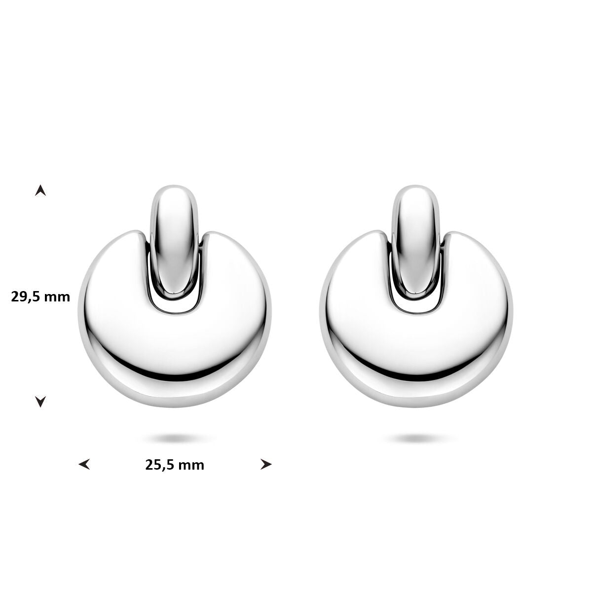 Aros de mujer color plata 29,5 mm