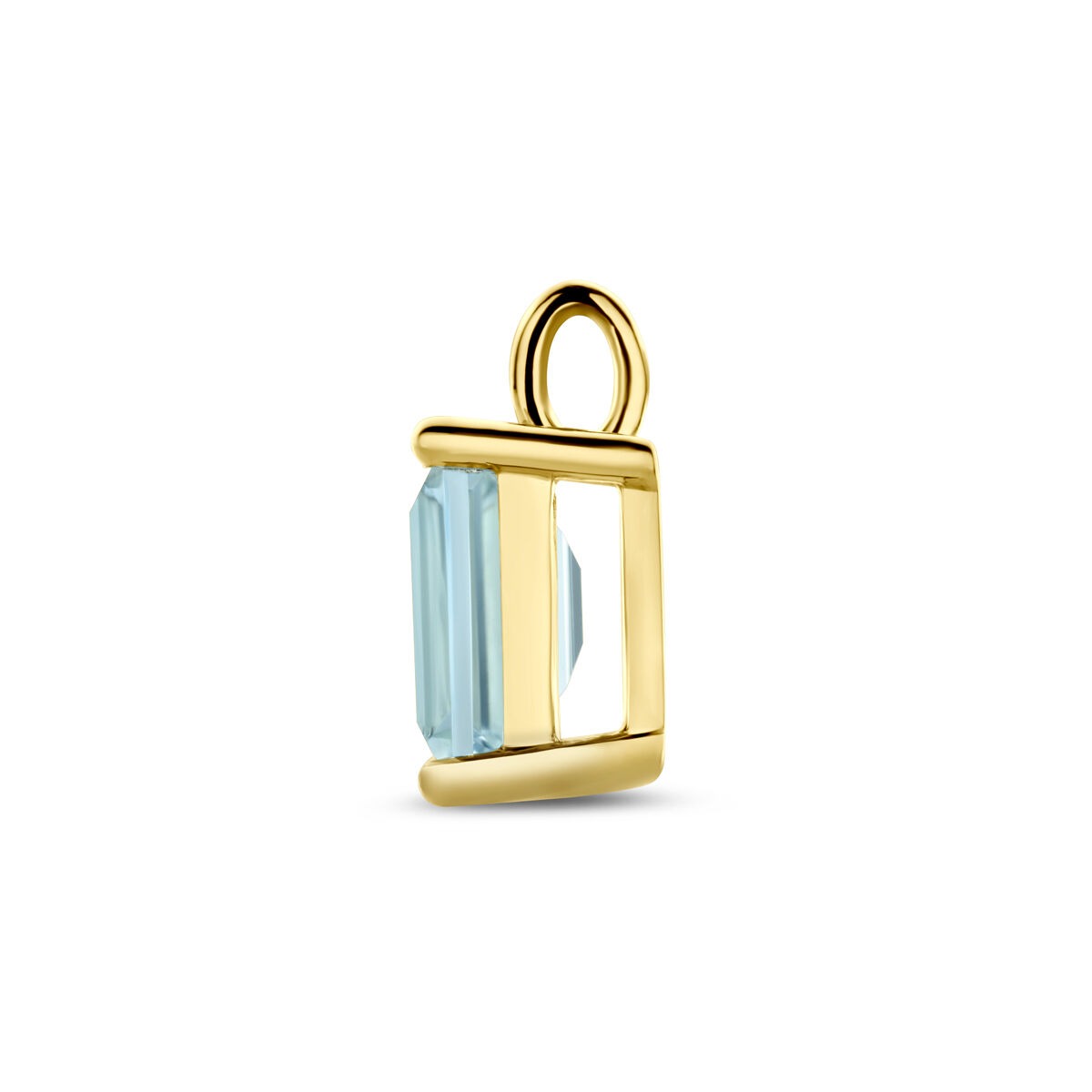 colgante chapado en oro con topacio azul cielo – 14,5 x 8,5 mm