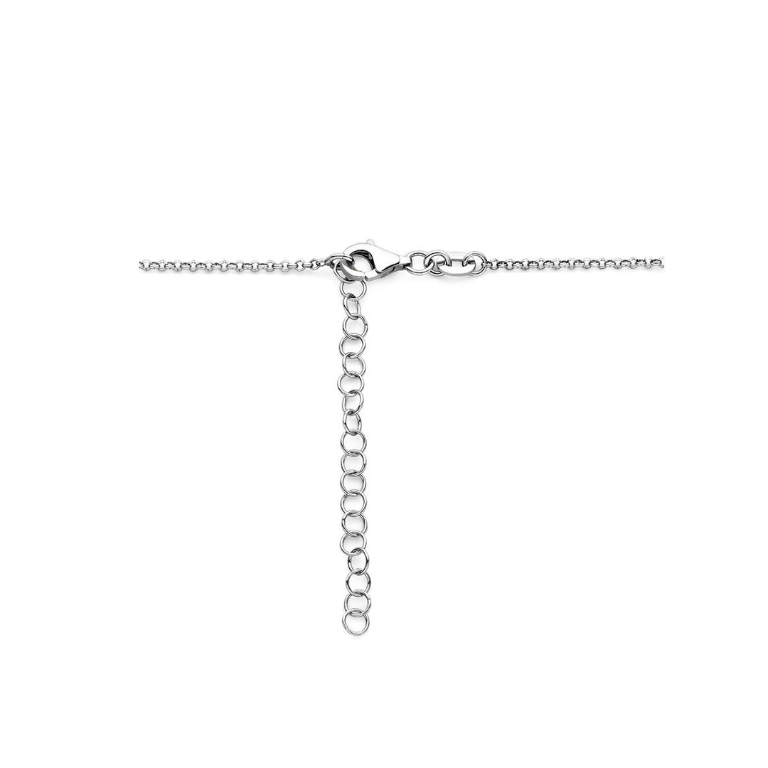 Zilveren dames ketting met hart – gerhodineerd collier 40-45 cm