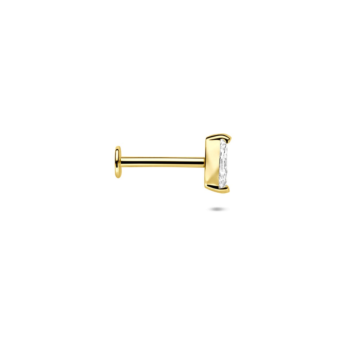 piercing de oro amarillo de 14k con circonitas – brillo refinado