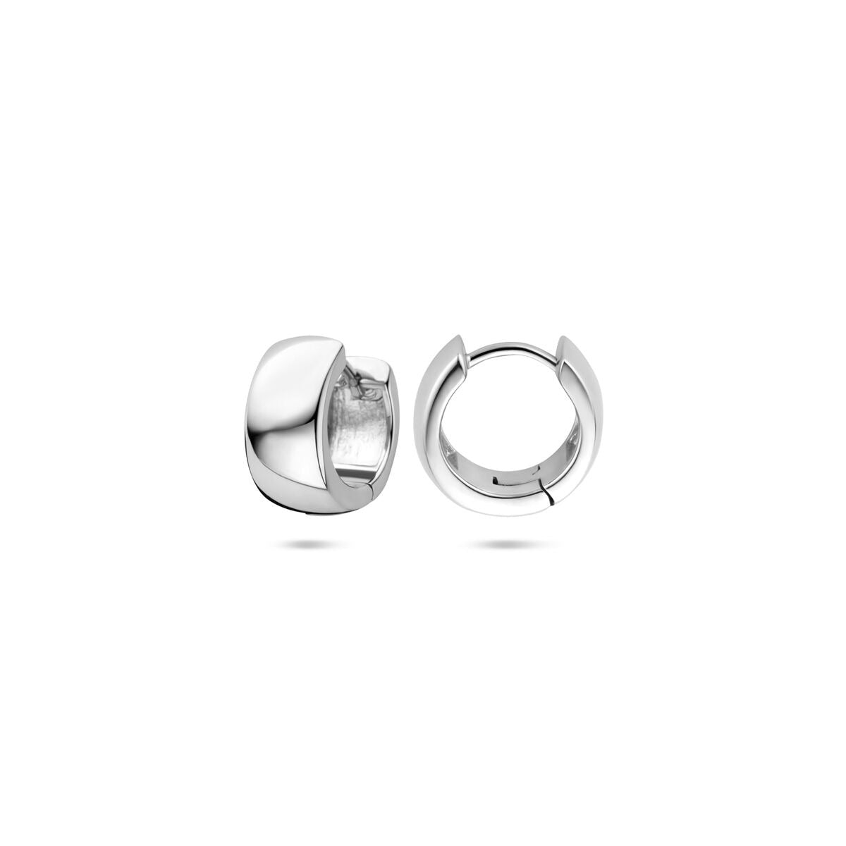 Aros de plata – rodiados en plata 925, 10,5 x 6 mm