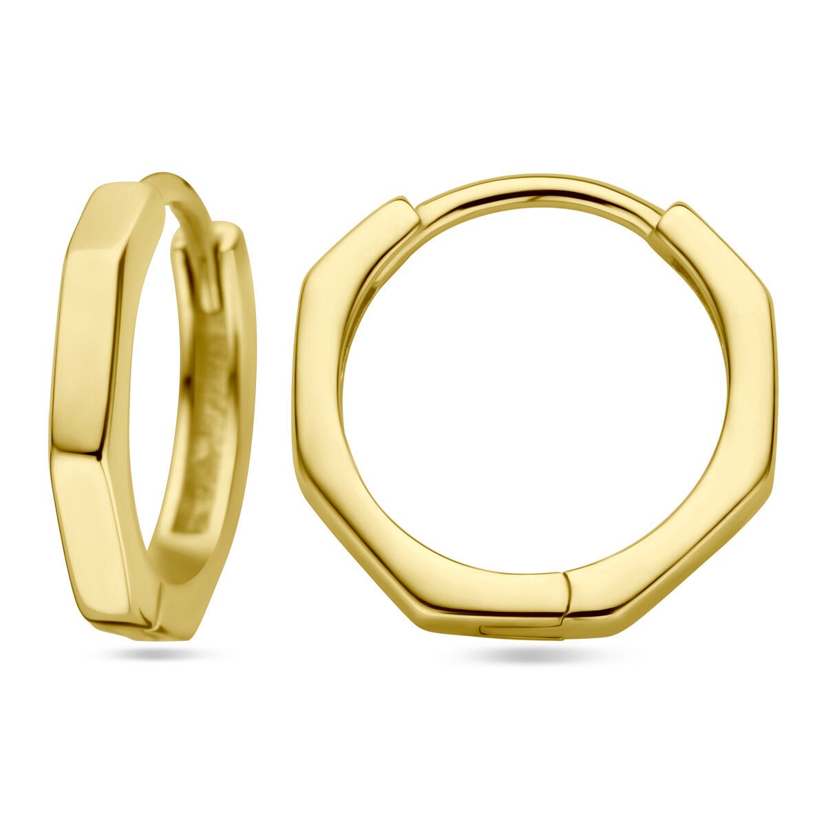 Aros chapados en oro de plata – 12 mm