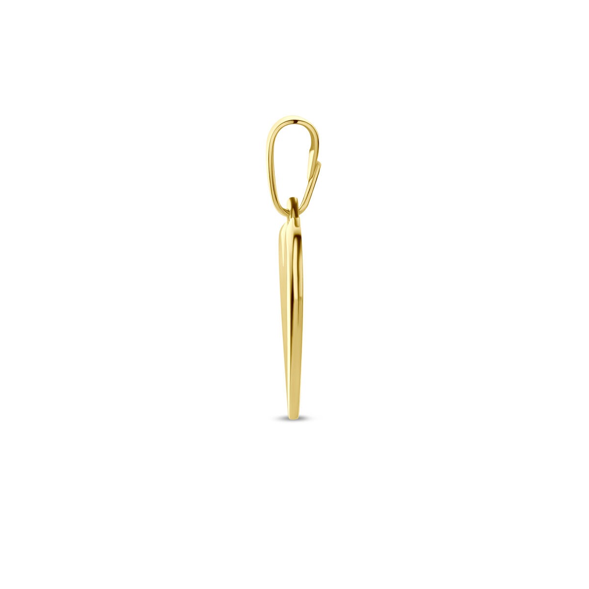 colgante de grabado en oro amarillo de 9k con corazón
