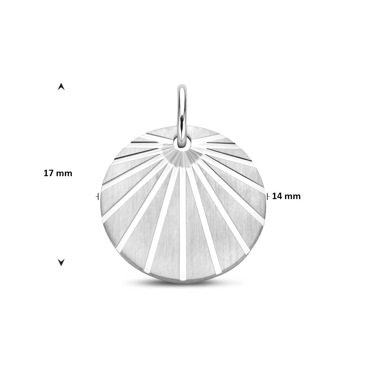 Colgante de plata 925 rodiado – 17 mm