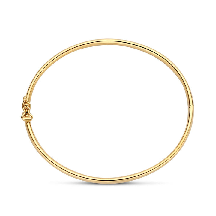 9k Geelgouden bangle met scharniersluiting
