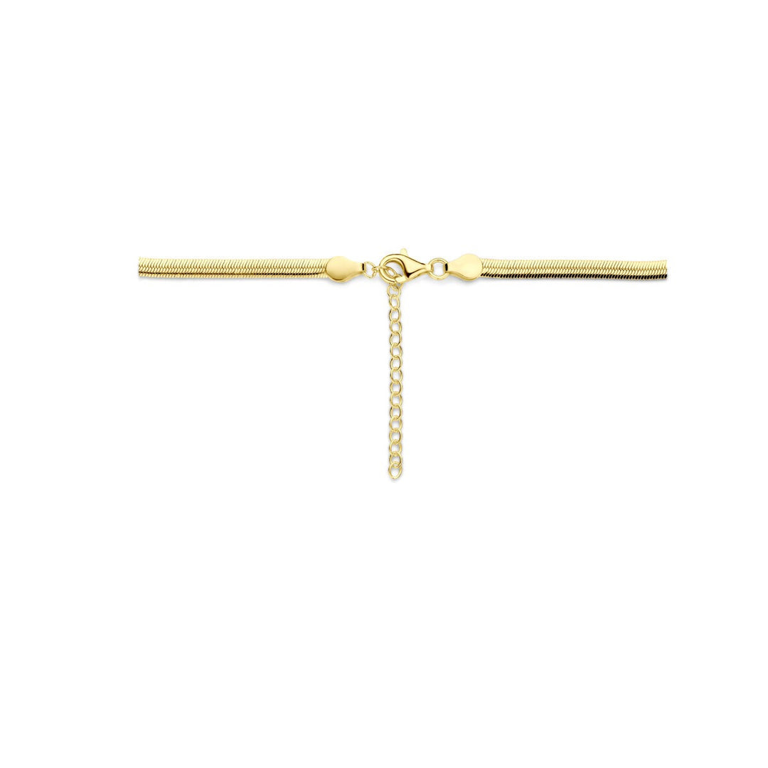 Gourmette ketting verguld – 925 zilver met geelgouden plating, 4 mm