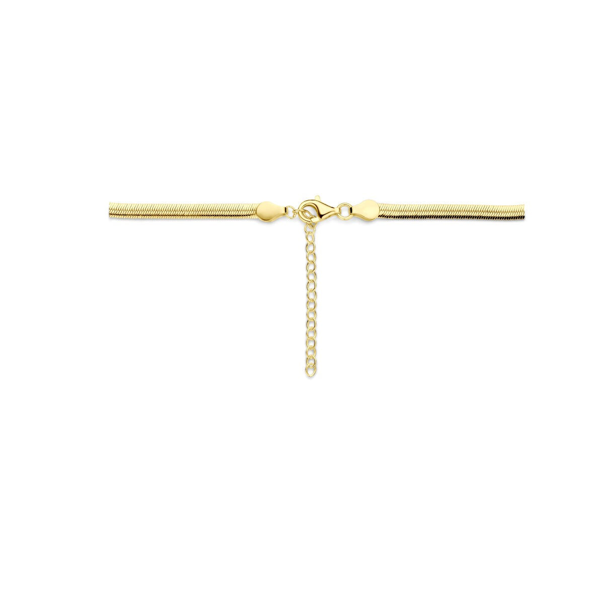 Collar gourmette chapado en oro – plata 925 con baño de oro amarillo, 4 mm