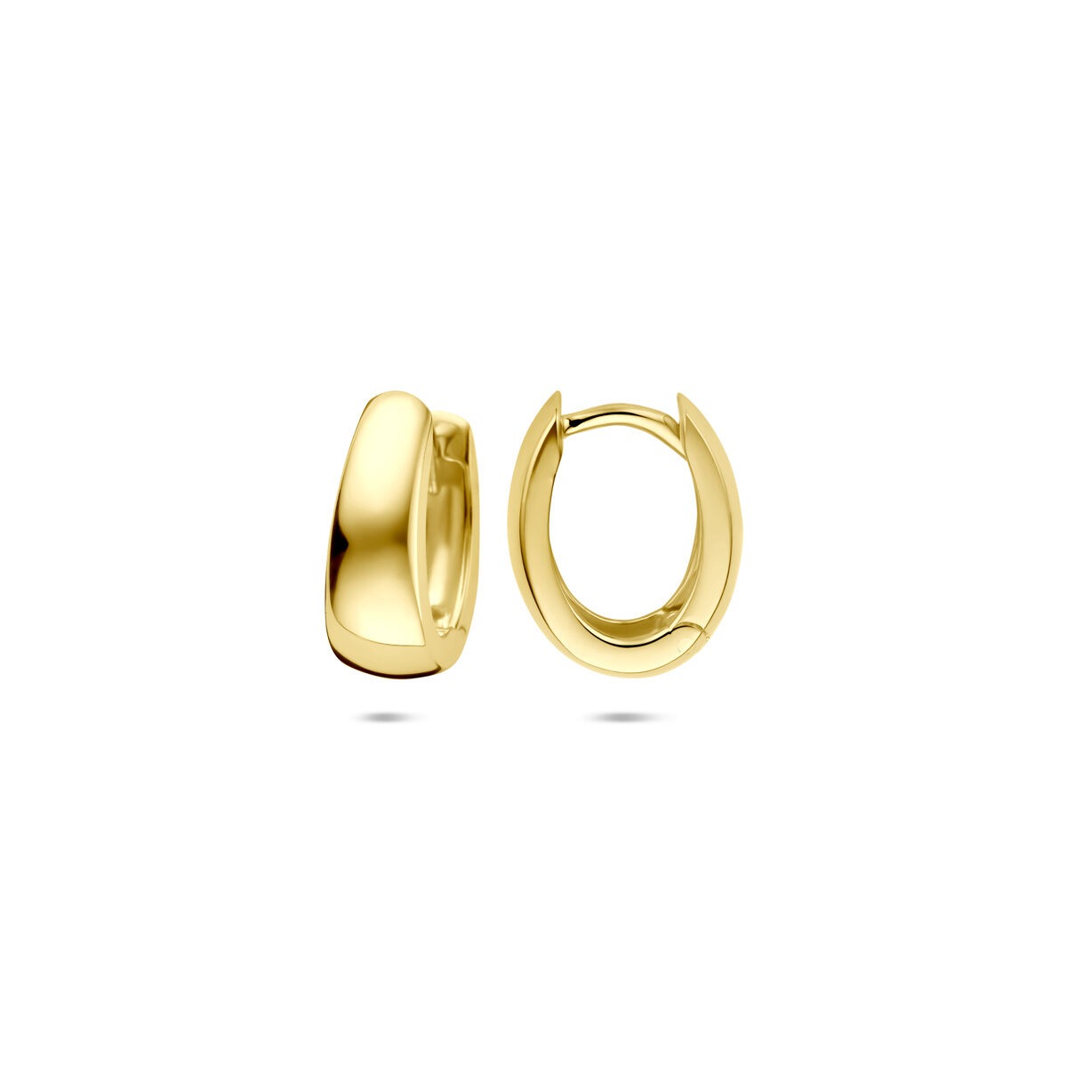 Aros chapado en oro amarillo – compacto y clásico