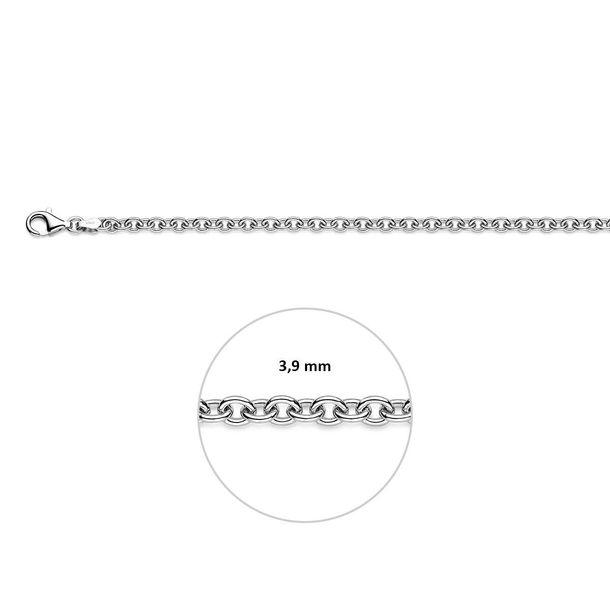 Pulsera de ancla de plata 925 rodiada