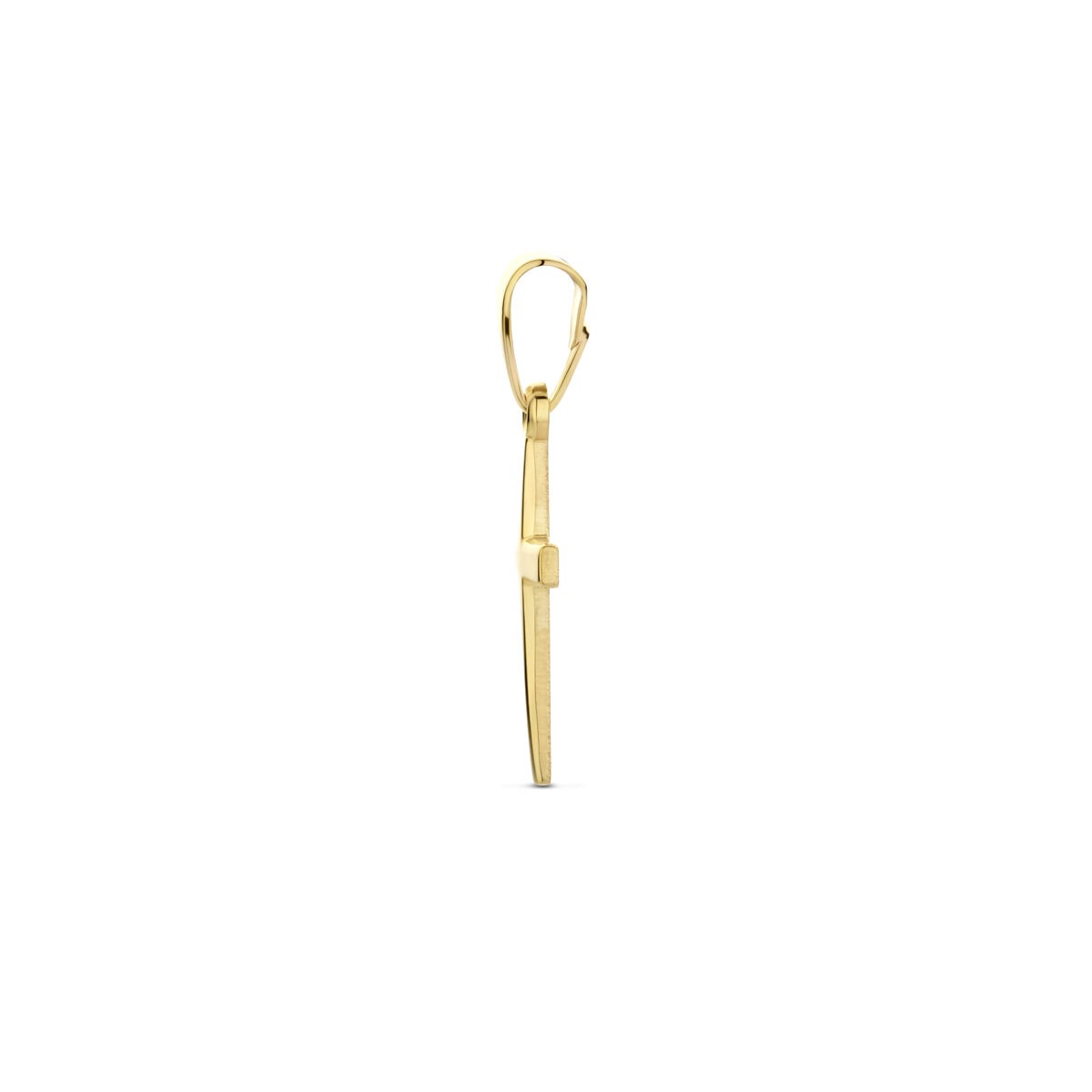 colgante de cruz de oro amarillo de 14k – símbolo clásico en formato refinado
