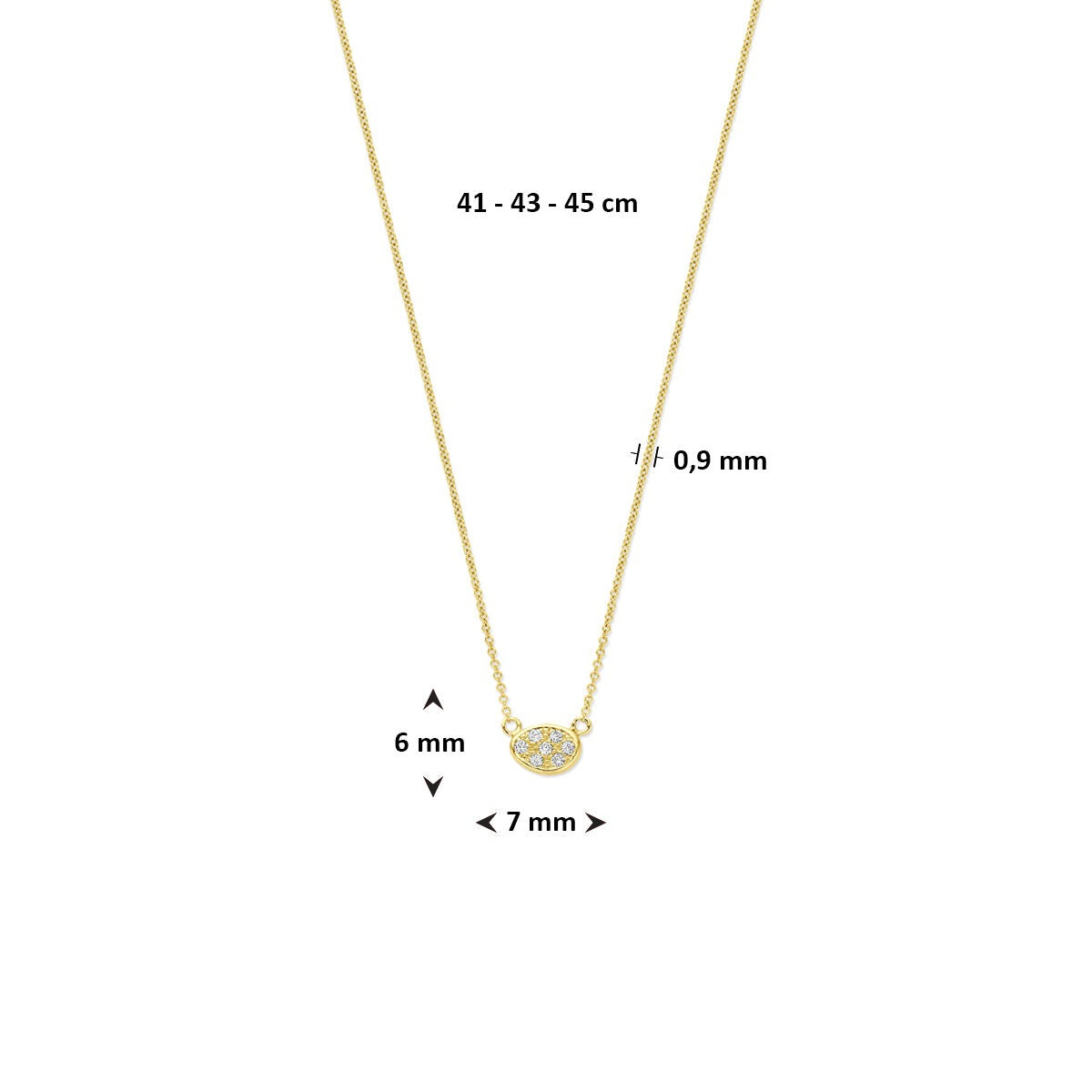 collar de oro amarillo de 14k con diamante – brillo refinado en diseño atemporal