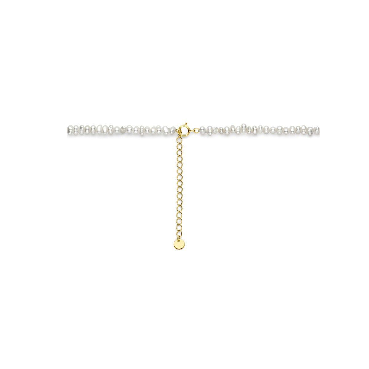 Collar chapado en oro con perlas - plata 925