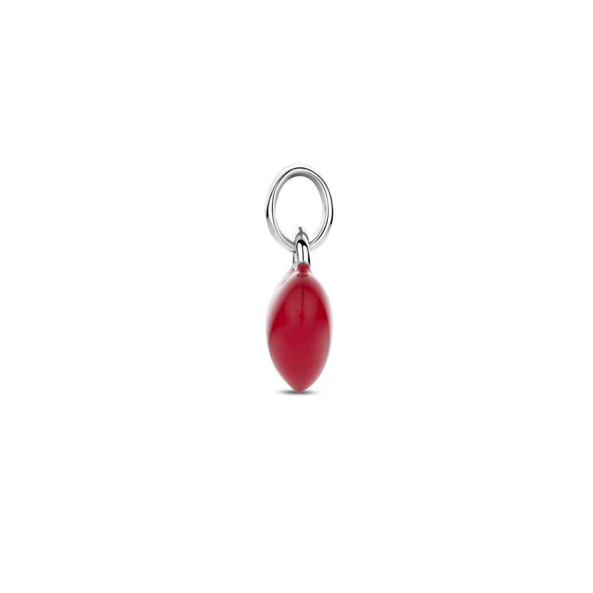 Colgante infantil de corazón en plata rodiada 8x6mm