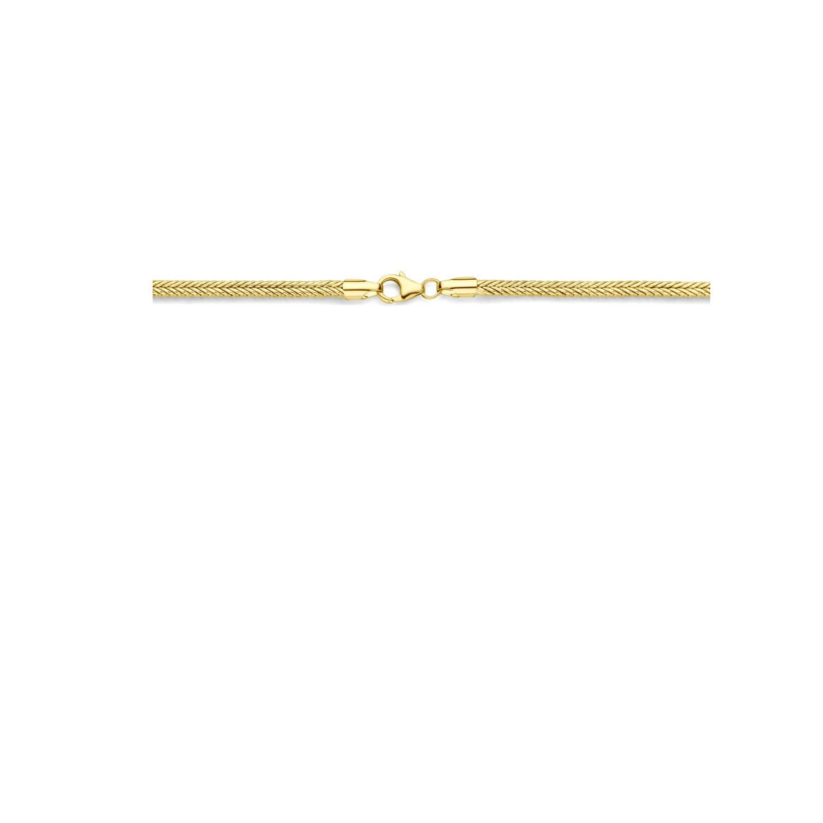 Collar de mujer en oro amarillo de 14k con núcleo de plata
