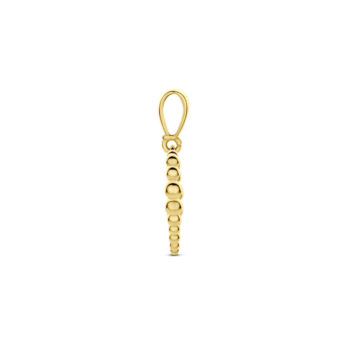 colgante de corazón en oro amarillo de 9k