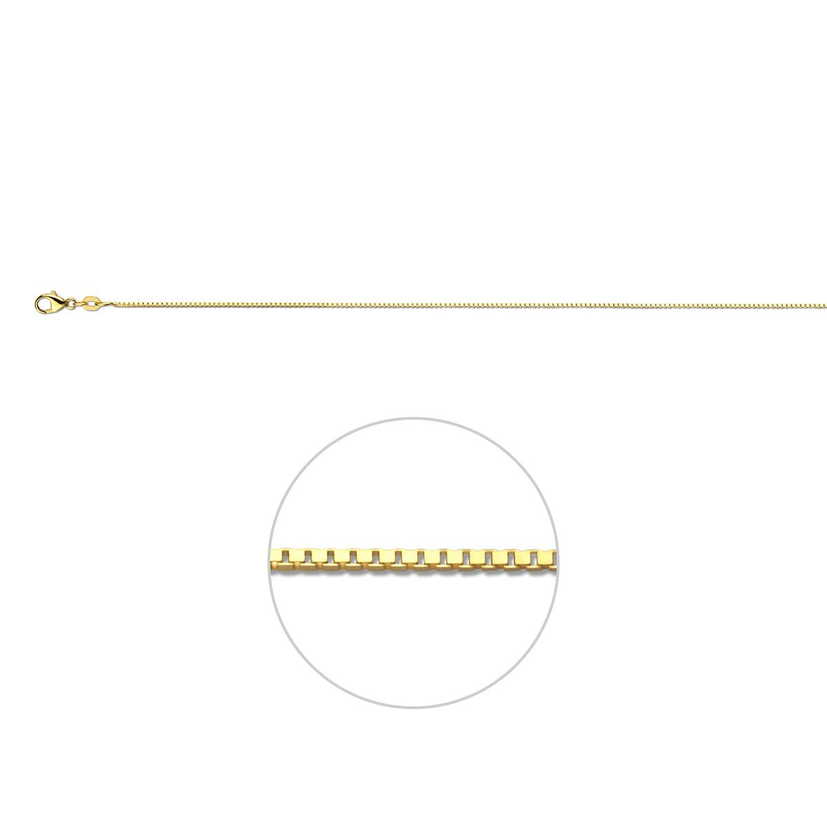 Cadena veneciana de oro amarillo de 18k con cierre de langosta.
