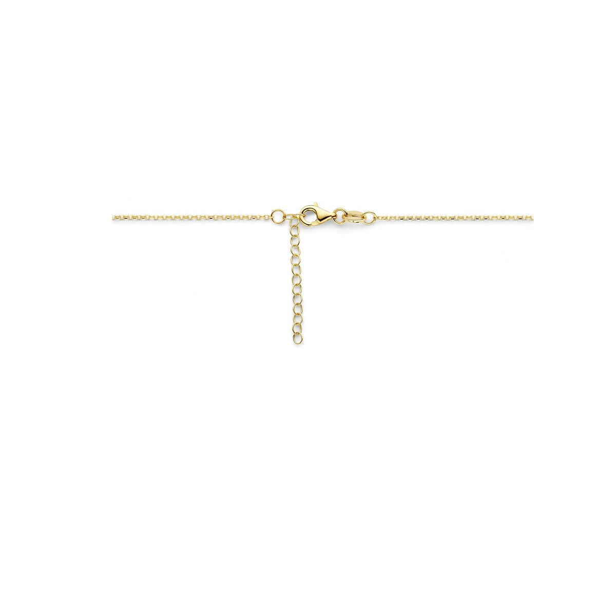 collar de ancla de oro amarillo de mujer