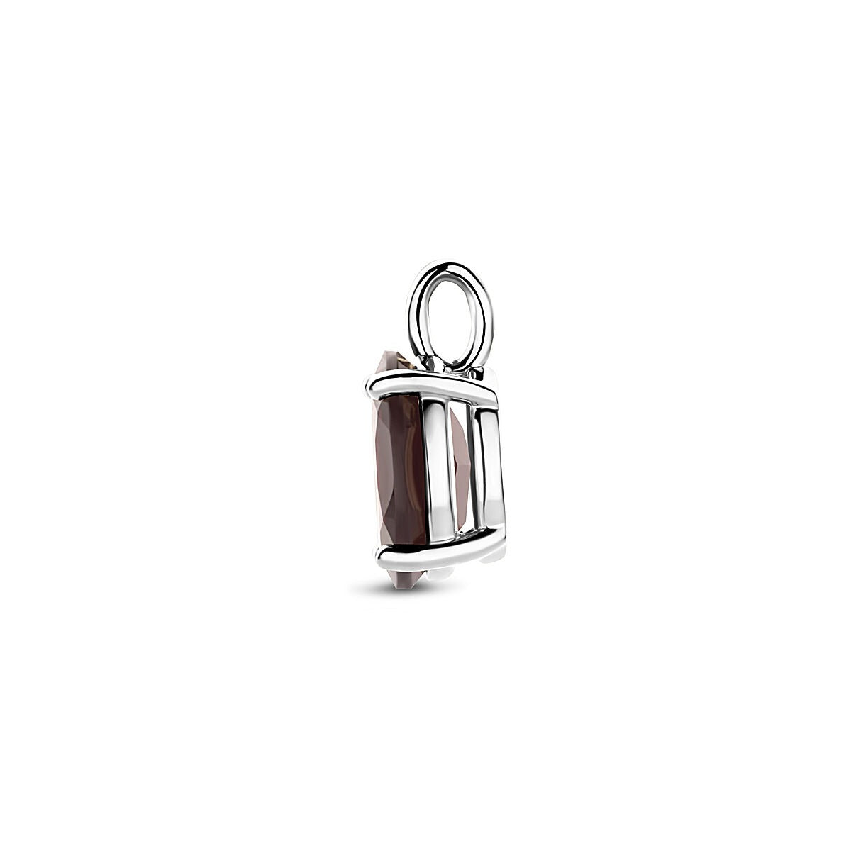 Colgante de plata con granate – plata 925 rodiada, 14 x 8 mm