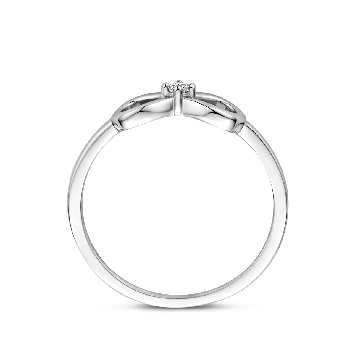 Anillo de plata 925 rodiado con infinito y circonitas