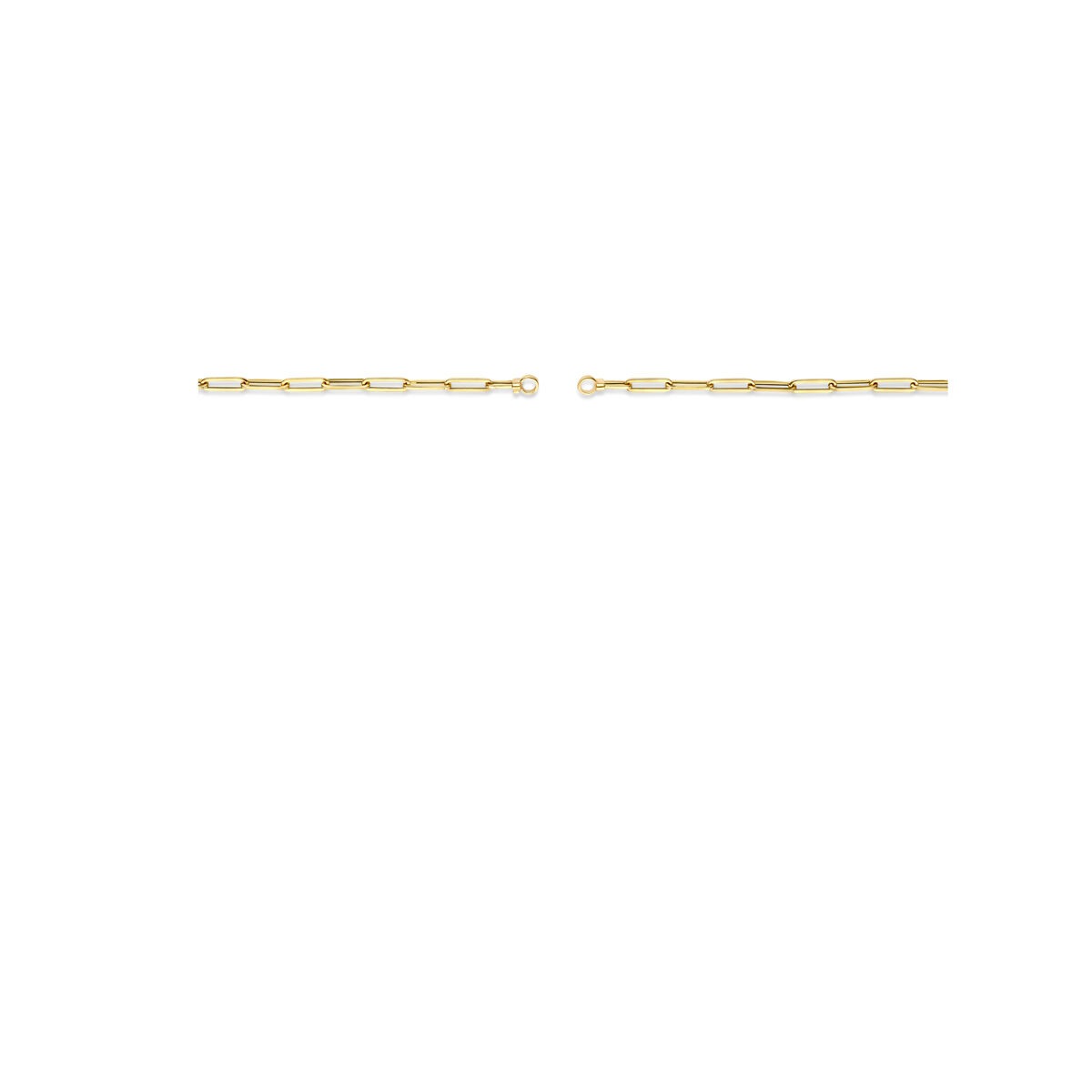 Collar de oro amarillo de 14k sin cierre