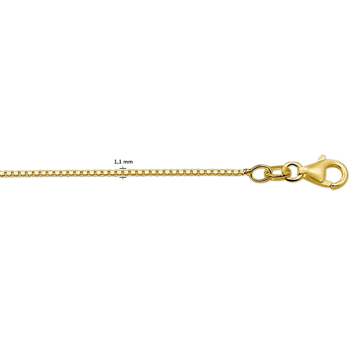 Collar de oro 18k – eslabón veneciano 1,1 mm