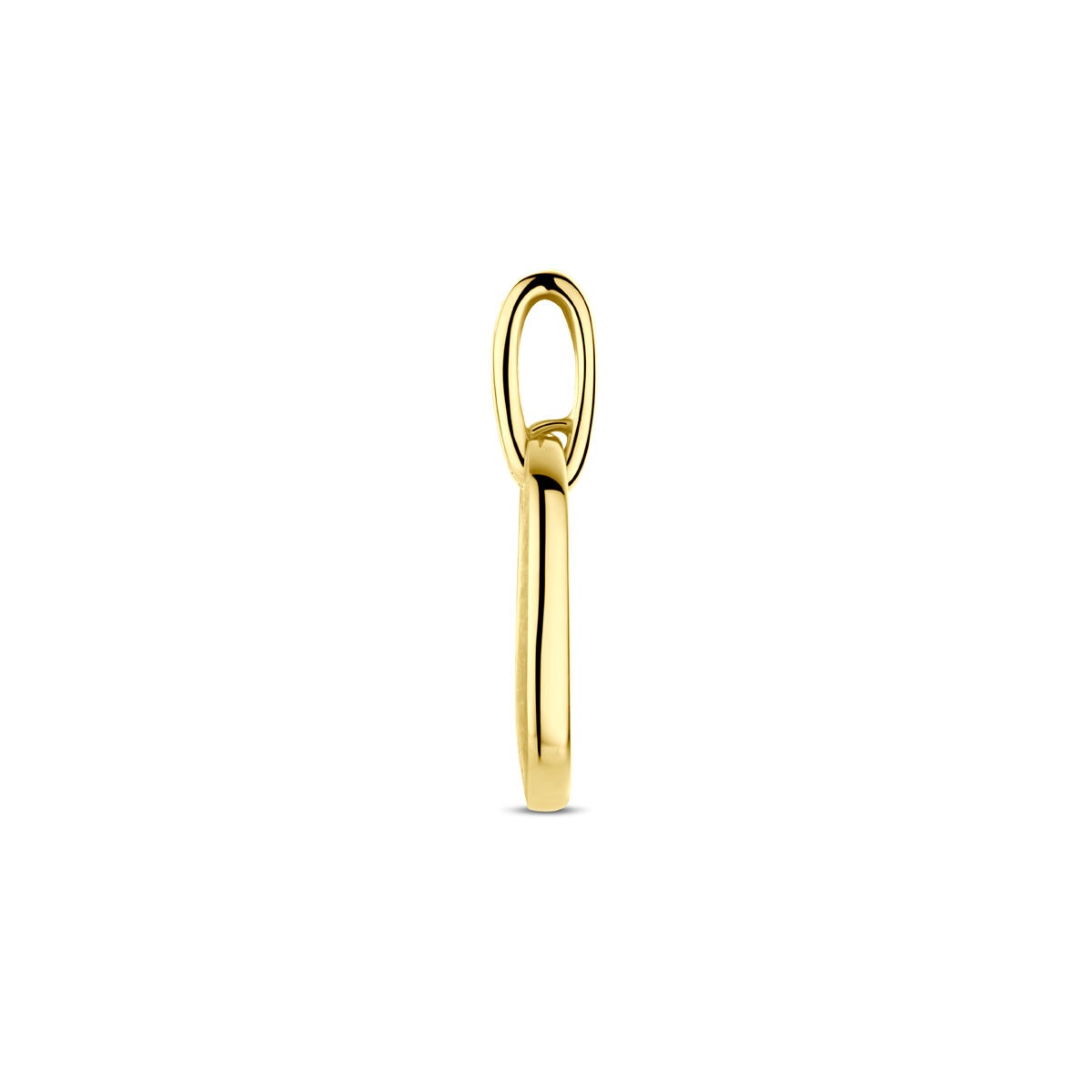 colgante de oro amarillo de 14k con diamante brillante tallado 0.03ct h si 20 mm
