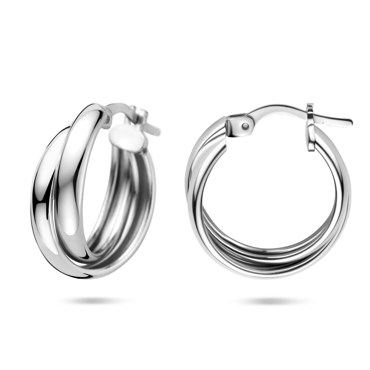 Aros de plata – rodiado plata 925, 19.5x6.5 mm