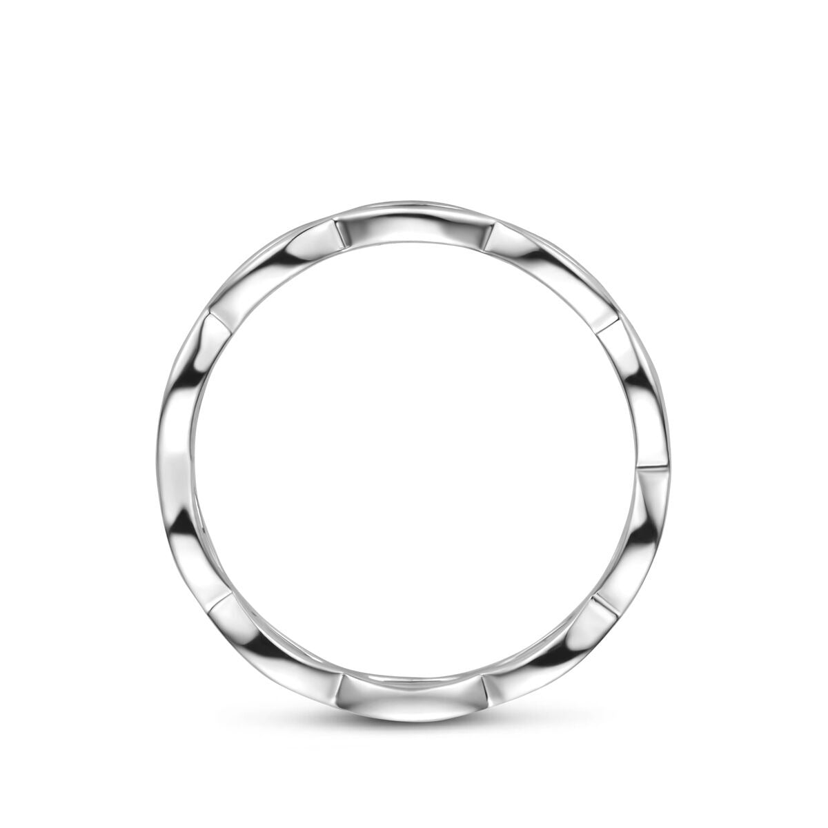 Anillo de plata 925 rodiado 3 mm de mujer