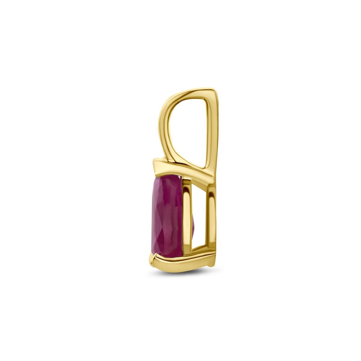 colgante de oro amarillo con rubí
