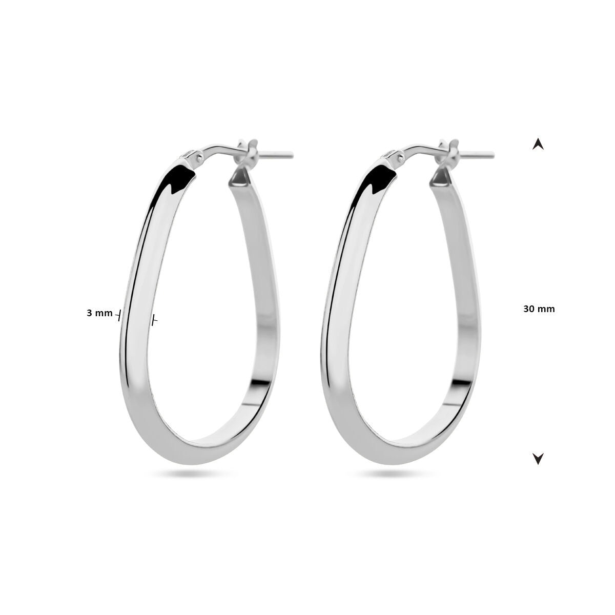 Aros de plata 925 rodiados