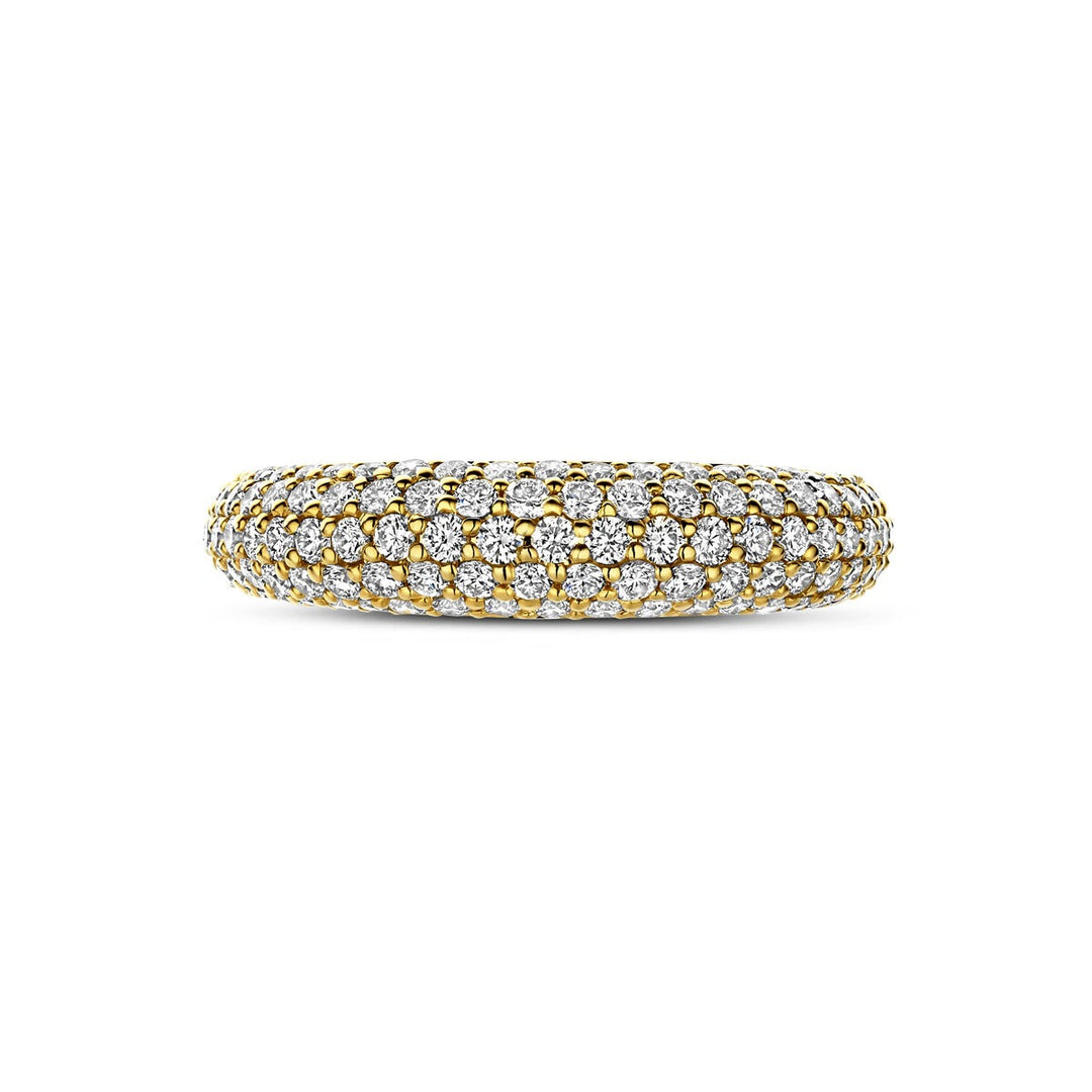 14k geelgouden ring met diamant