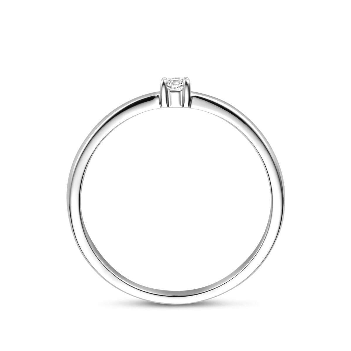 Anillo de plata con circonita - engaste solitario