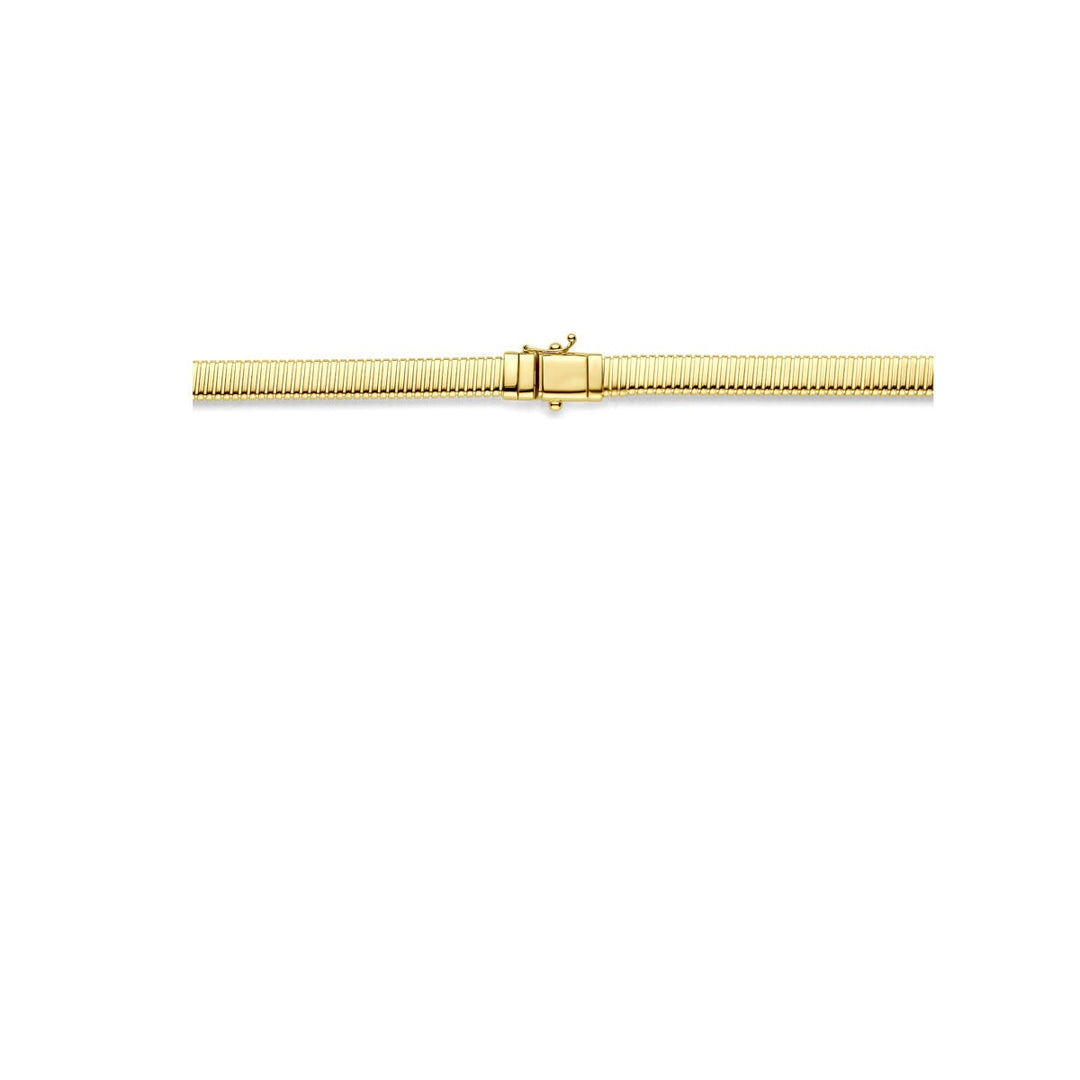 14k Geelgouden ketting met tubogas schakel