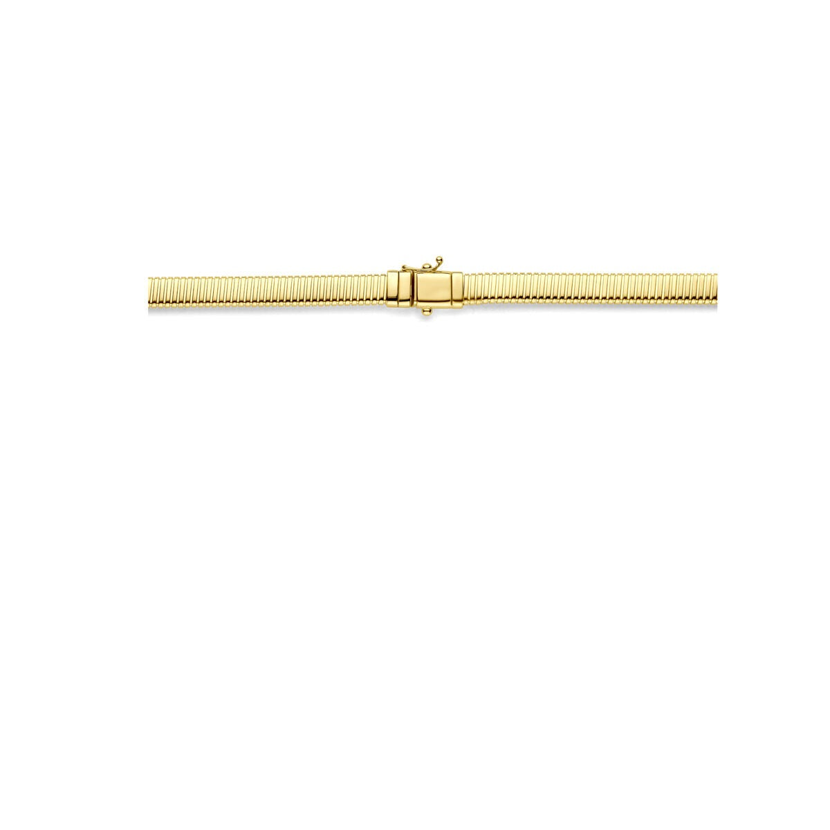 Collar de oro amarillo de 14k con eslabones tubogas