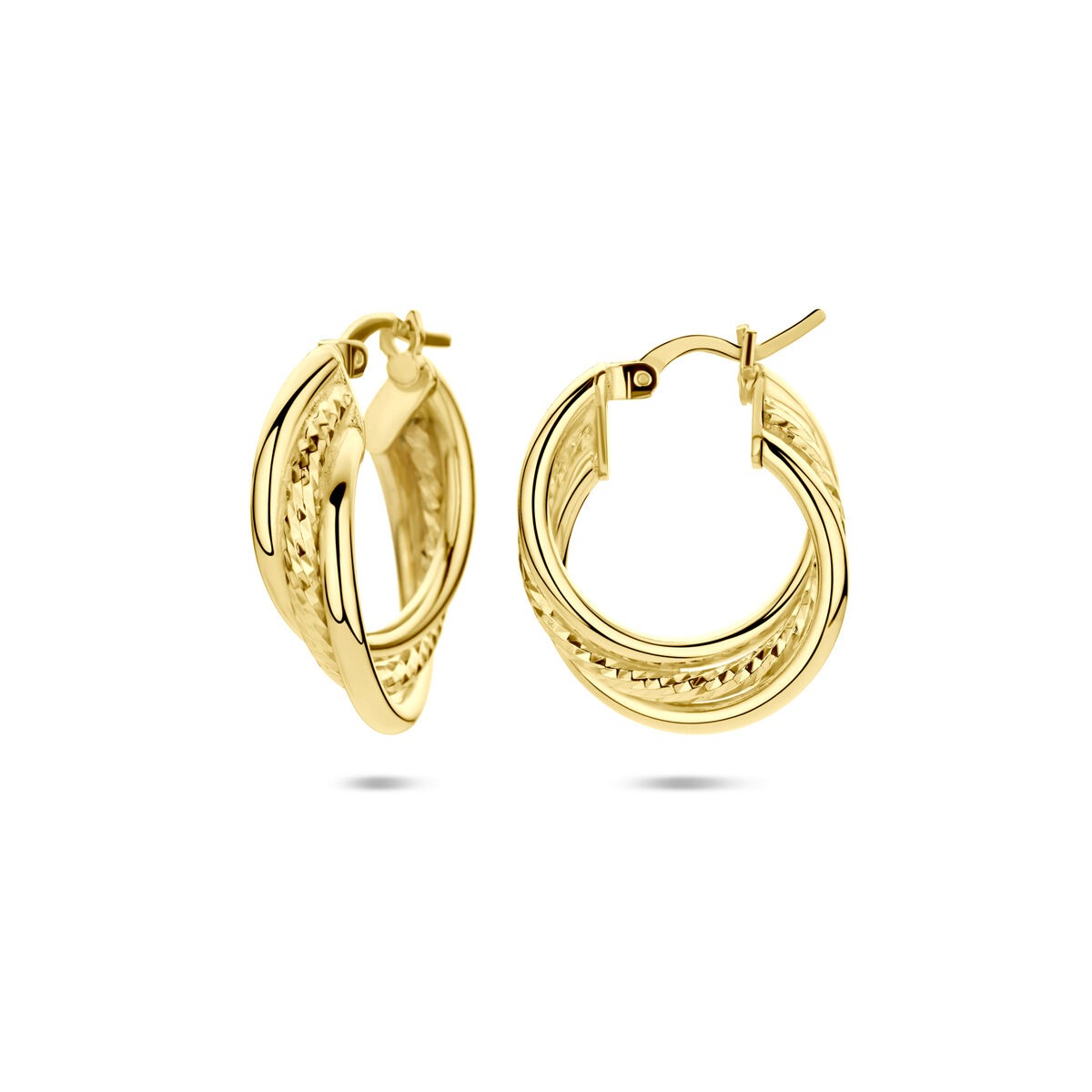 Aros chapados en oro de plata – 23,5 mm