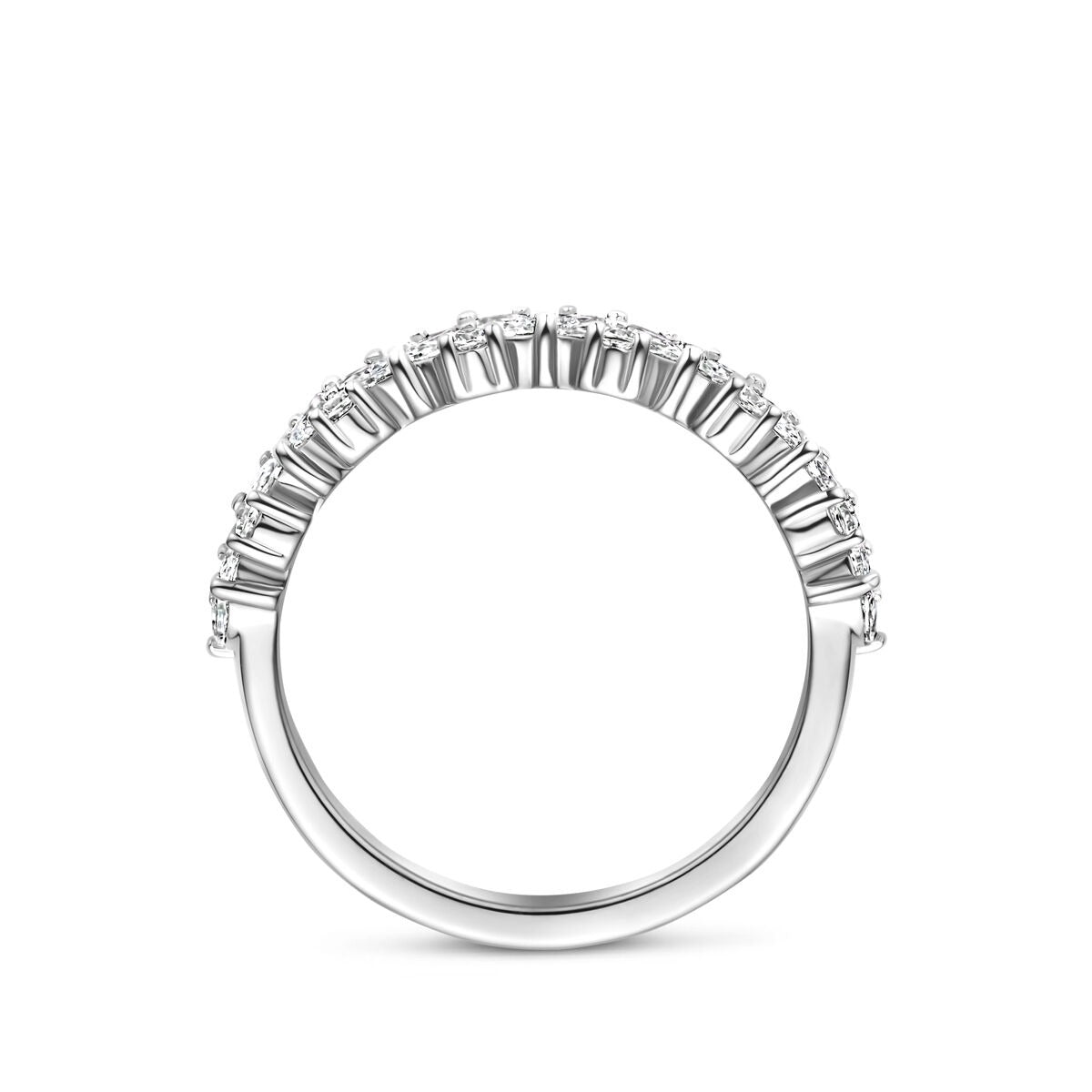Anillo de plata 925 rodiado con circonitas 3,5 mm