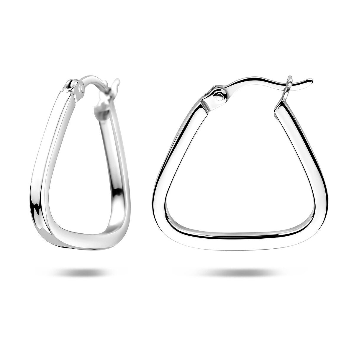 Aros de plata rodiados – aros de mujer atemporales con acabado refinado