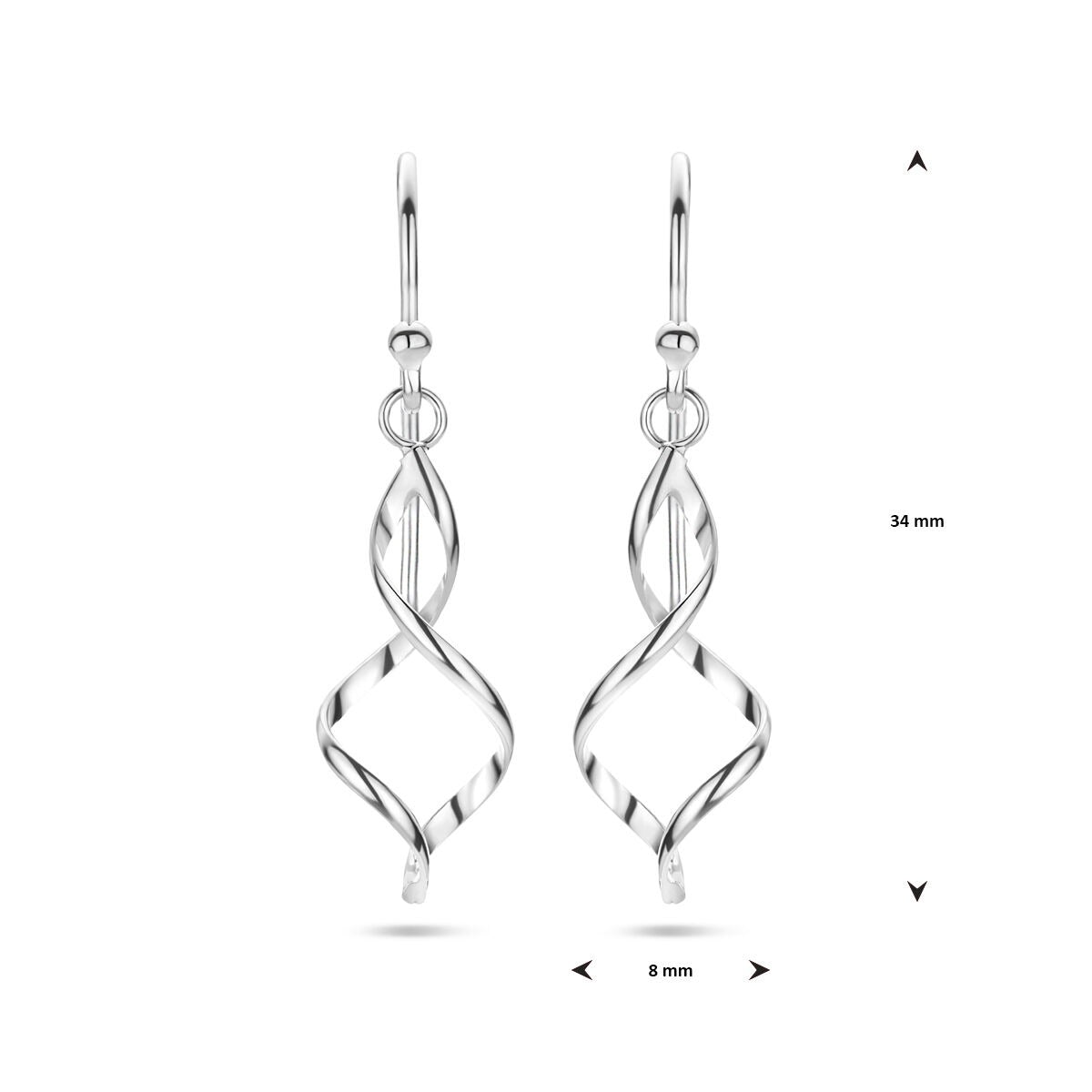 Pendientes de plata – rodiados 925