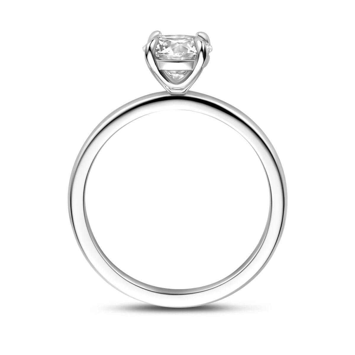 Anillo de plata solitario con circonita – 6,5 mm
