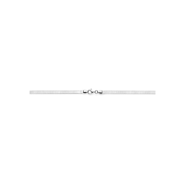 Gerhodineerd 925 zilveren slangcollier 3,6 mm