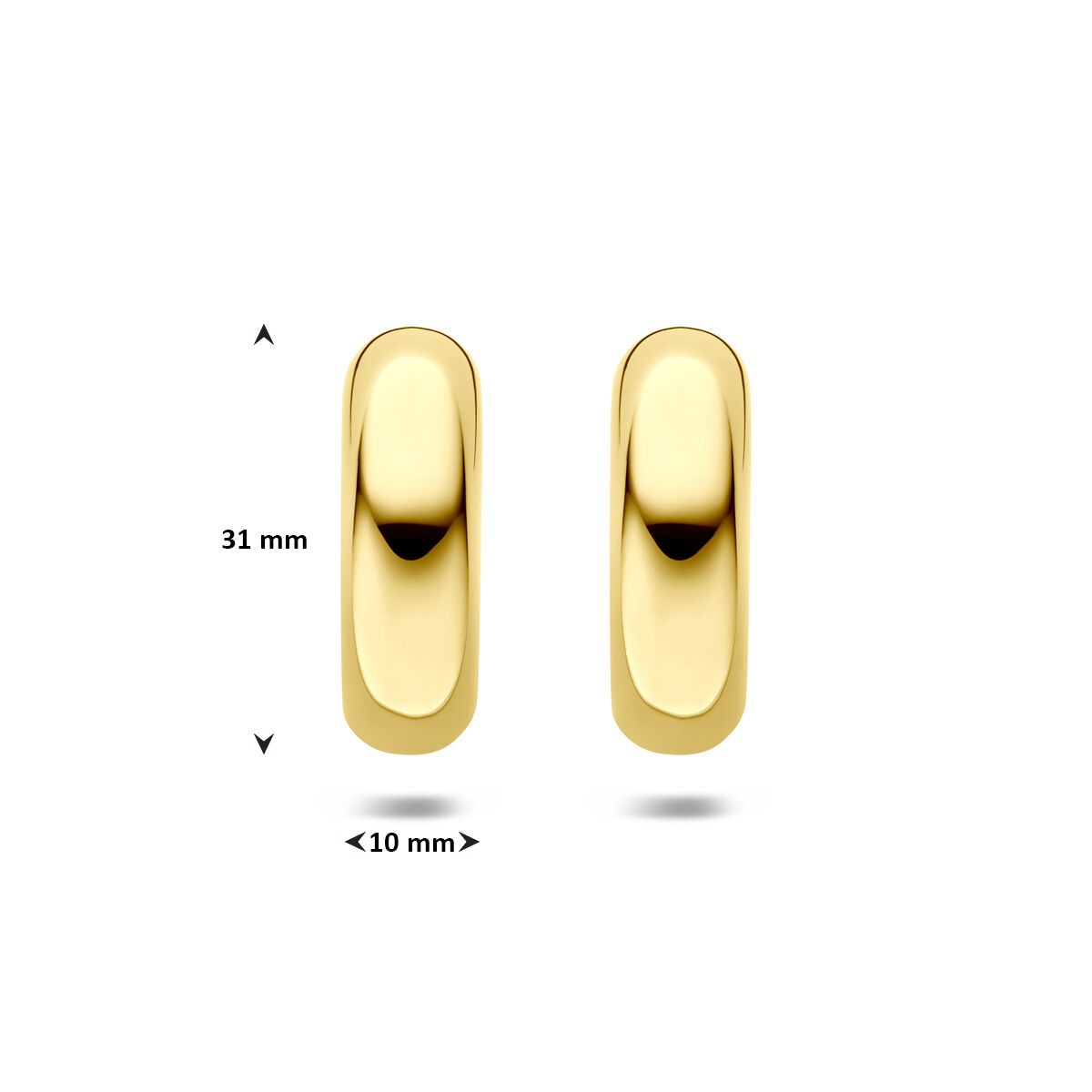 Aros de acero amarillo PVD – 31x10mm
