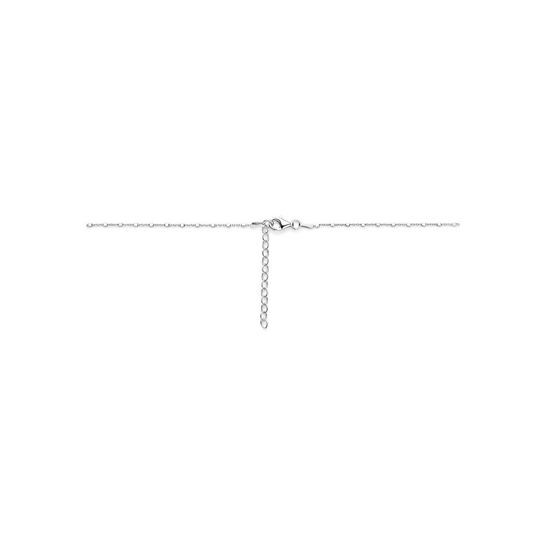 Gerhodineerd 925 zilveren ketting met koffieboonschakels