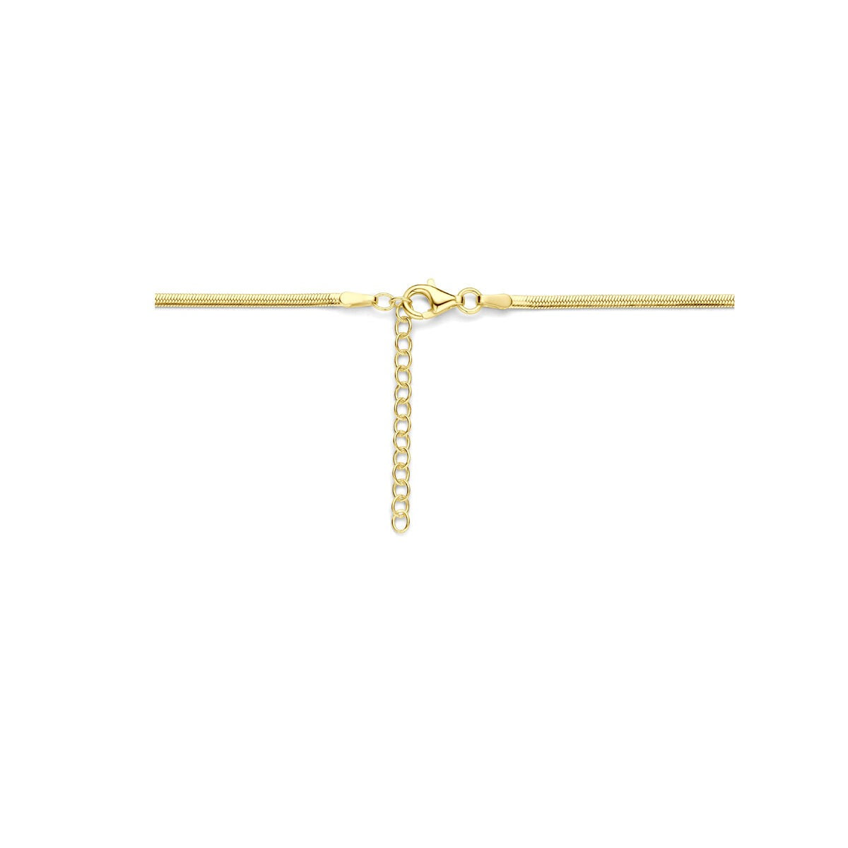 Collar gourmette chapado en oro – plata 925 con baño de oro amarillo, 2 mm