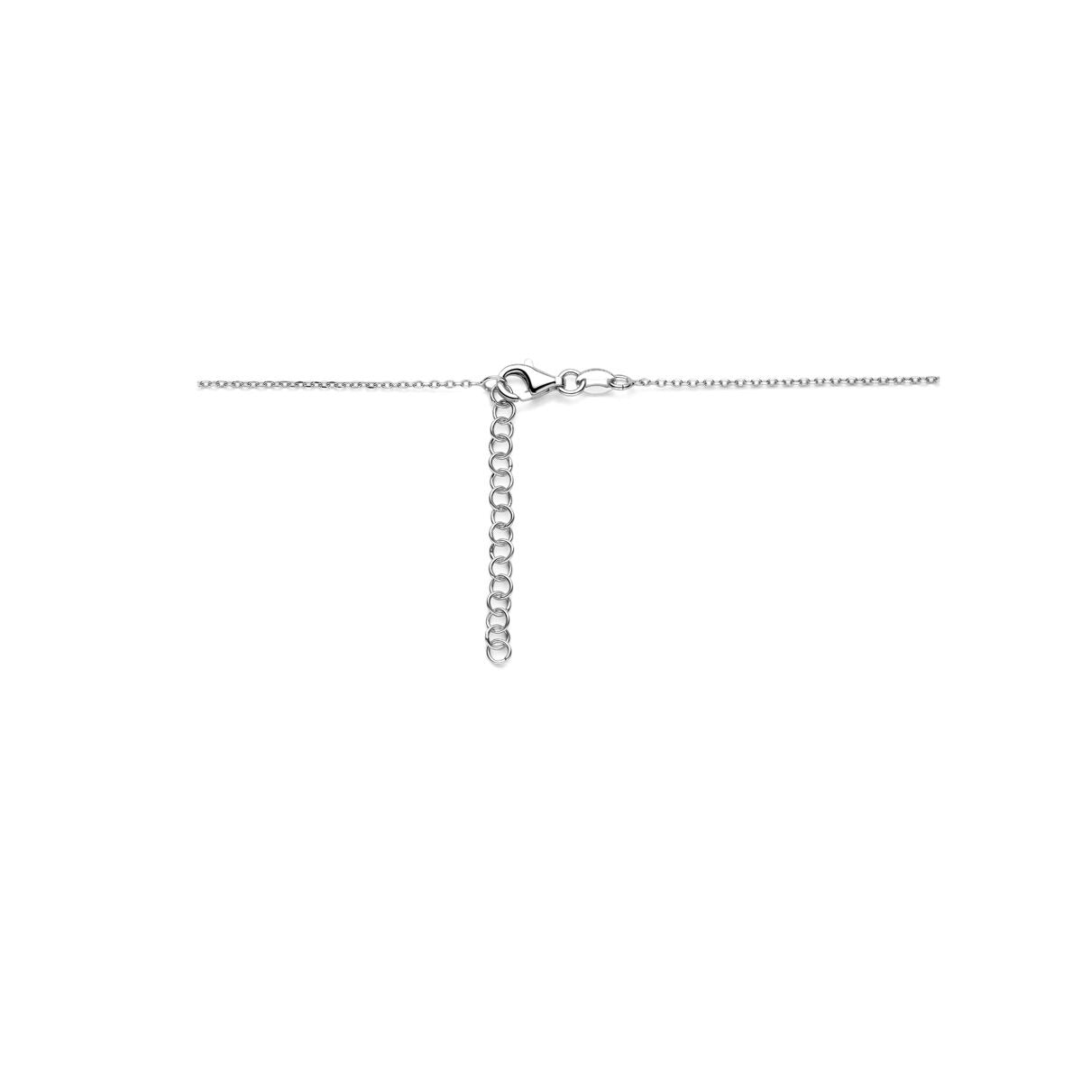 Collar de plata con acentos en forma de gota 40 + 4 cm