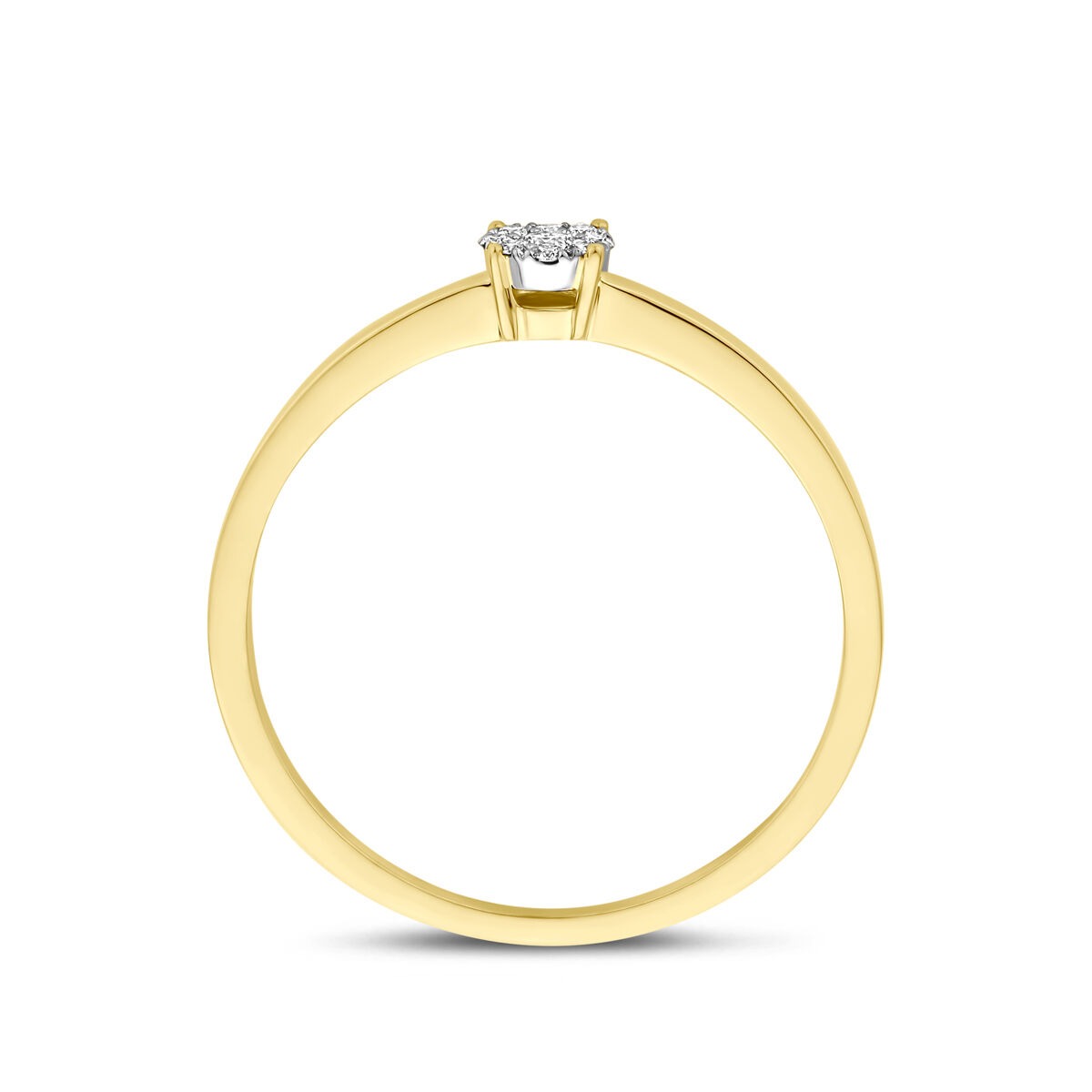 anillo de oro bicolor con diamante 0.06ct
