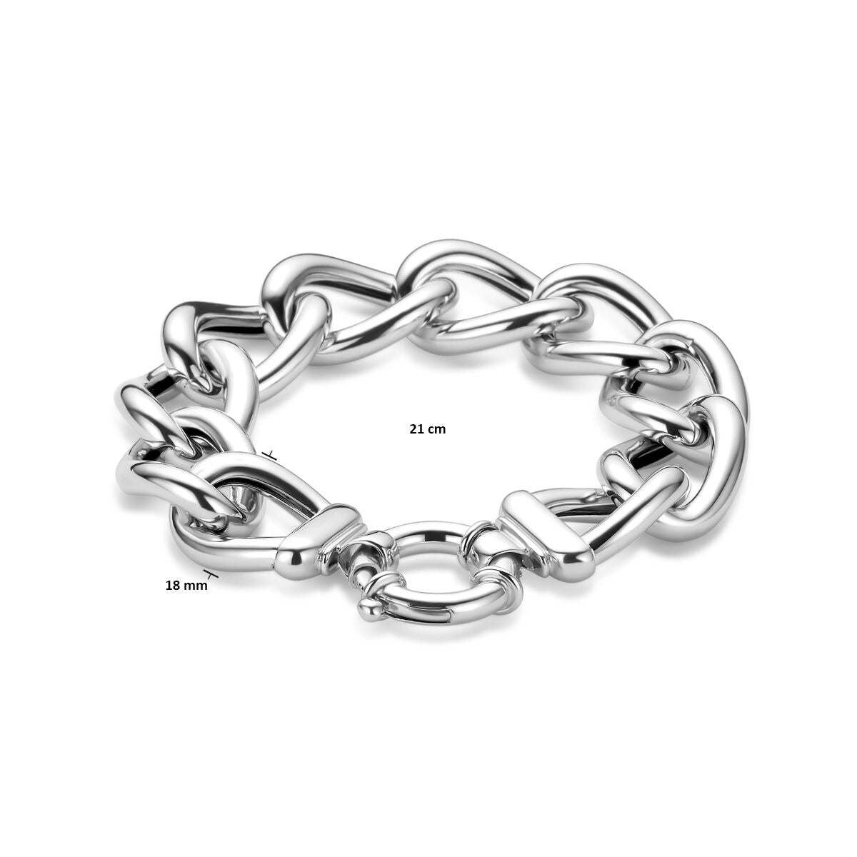 Pulsera de plata 925 rodiada Gourmette