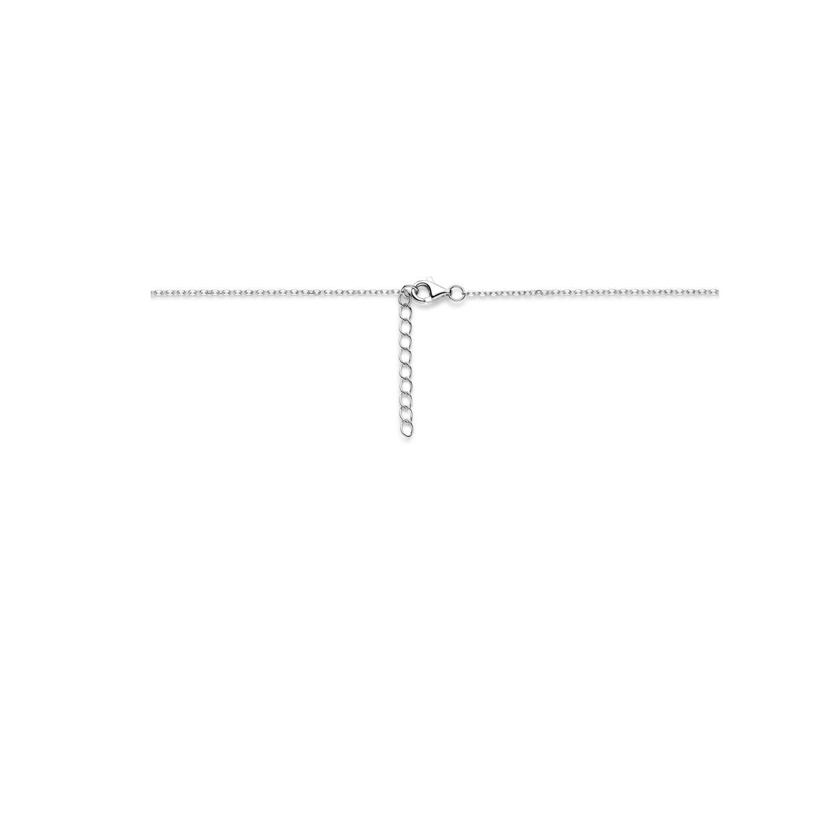 Collar de plata con circonita en corte esmeralda